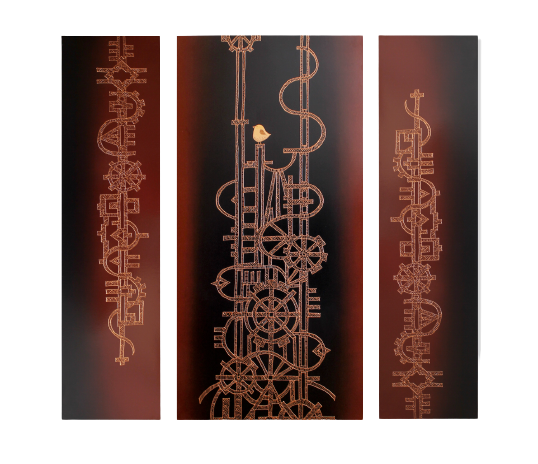 Металлокерамический дизайн-обогреватель UDEN-S "Пробудження" (триптих)