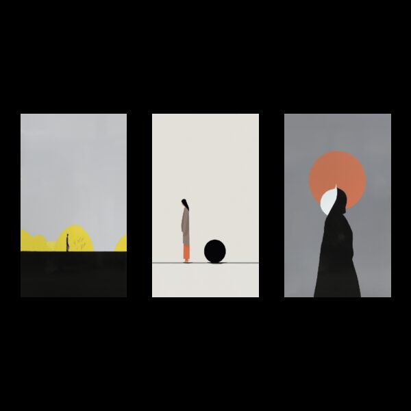 Металлокерамический дизайн-обогреватель UDEN-S "Глибинне" (триптих)