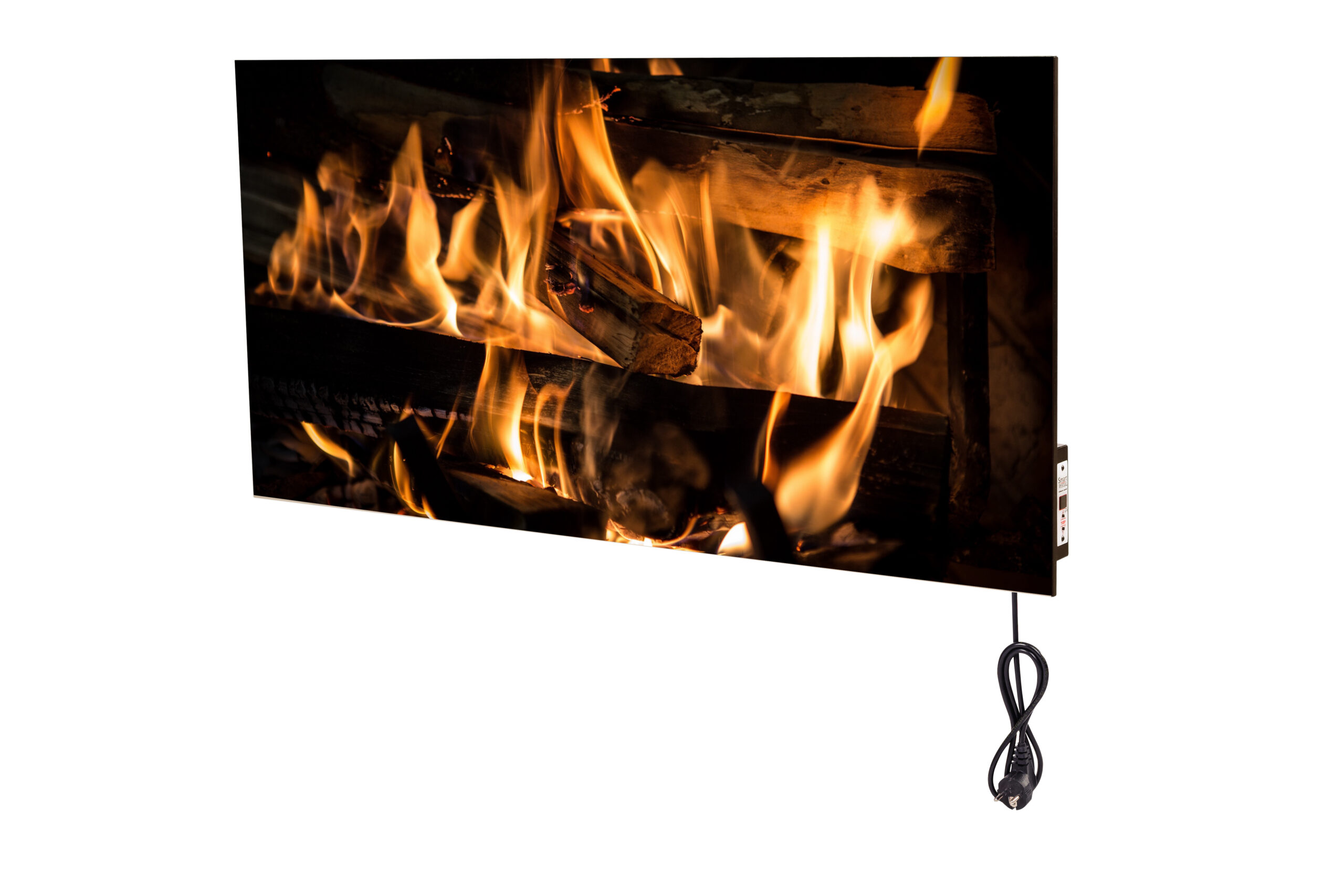 Керамічна панель 500Bт Model 55 з малюнком Fire у нержавіючому корпусі та з терморегулятором 1 Керамічна панель 500Bт Model 55 з малюнком Fire у нержавіючому корпусі та з терморегулятором