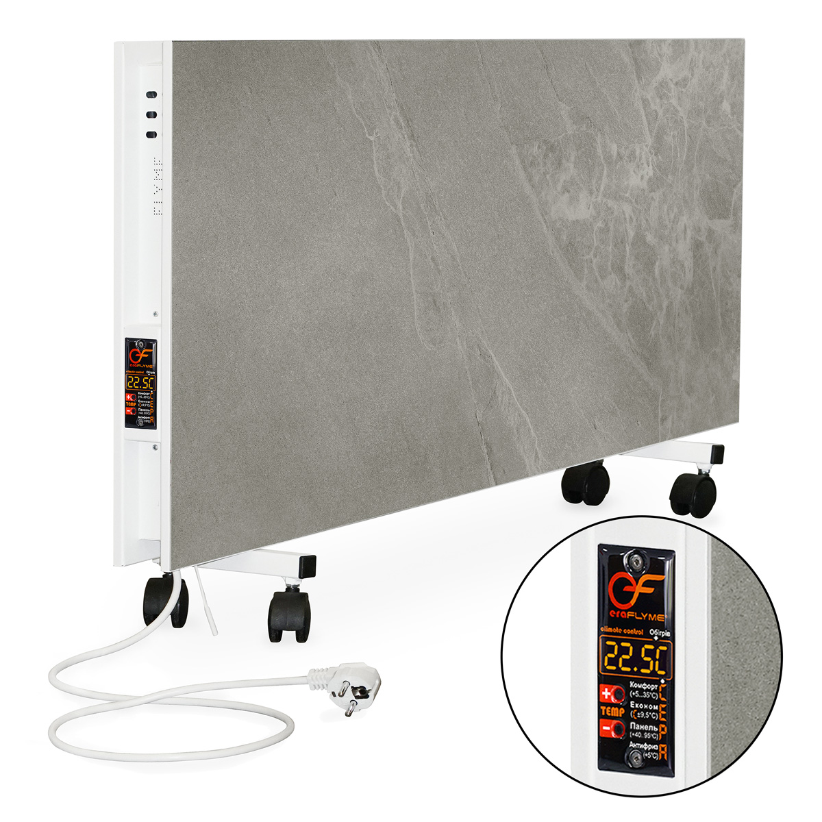 Двохстороння керамічна панель на роликах FLYME 1200PW кварц 1 Двохстороння керамічна панель на роликах FLYME 1200PW кварц