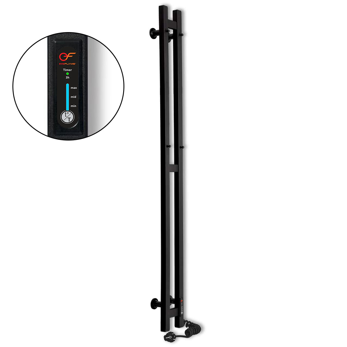 Рушникосушка Ерафлайм EF duet R (чорний) 1 Рушникосушка Ерафлайм EF duet R (чорний)