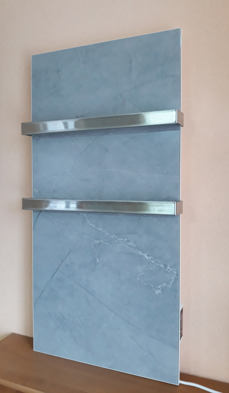 Керамический полотенцесушитель Flyme 600T (2R) с двумя ручками, серый мрамор 1 Керамический полотенцесушитель Flyme 600T (2R) с двумя ручками, серый мрамор