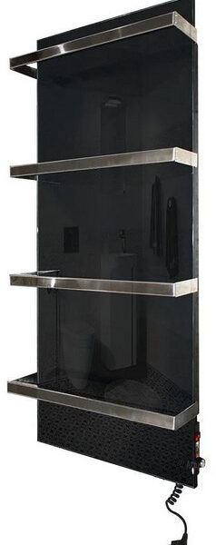 Стекло–керамический полотенцесушитель Africa Lotos с регулятором мощности (чёрный)