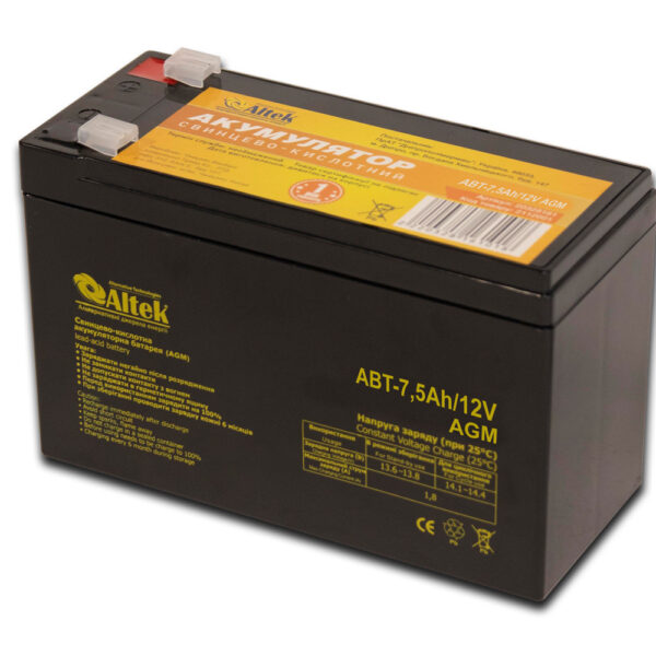 Акумулятор ALTEK ABT 7,5Ah 12V AGM