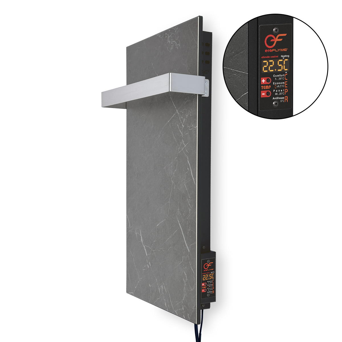 Керамічна панель рушникосушка FLYME 250TB(1) темний камінь 1 Керамічна панель рушникосушка FLYME 250TB(1) темний камінь