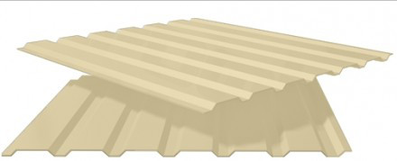 Профнастил Тектум-С, стеновой ПС-20 0,45 мм RAL 1015 - бежевый глянец  металл Китай