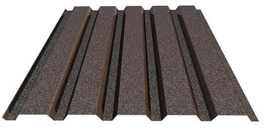 Фасад профнастил композитный С-18 Квинтайл кофе