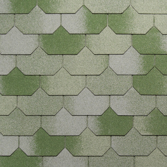 Битумная черепица -Tegola Liberty зеленый камень