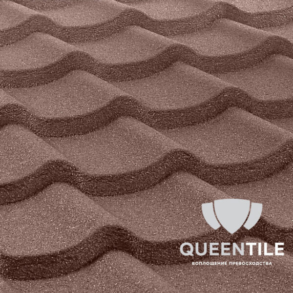 Композитная черепица QueenTile Standard Coffee 3-тайловый