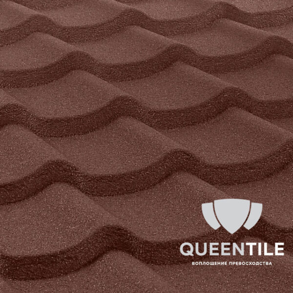 QueenTile Standard Brown Композитная черепица (лист 6-тайловый)