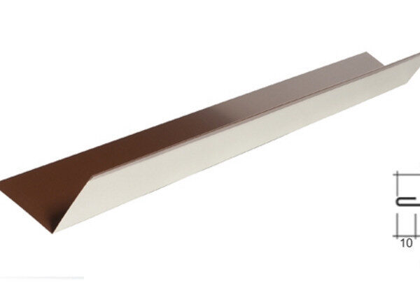 Металлический угол внутренний 100мм*100мм завальцовка 0,44 м.квадратных 0,45 Китай.Глянец.