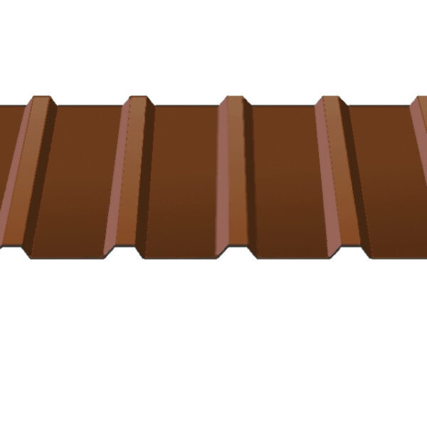 Профнастил кровельный С-18 -8017 коричневый, глянец металл Китай 0,4 мм