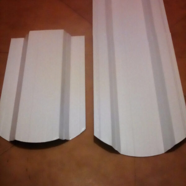 Штакетник двухсторонний трапеция 113 мм глянец белый RAL 9003.