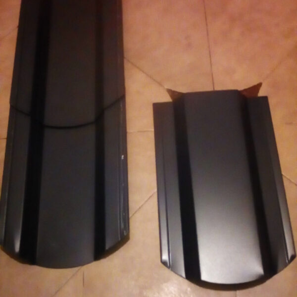 Dahservise трапециевидный штакетник 113 мм двухсторонний темно серый глянец , RAL 7024 длинна 50 см.