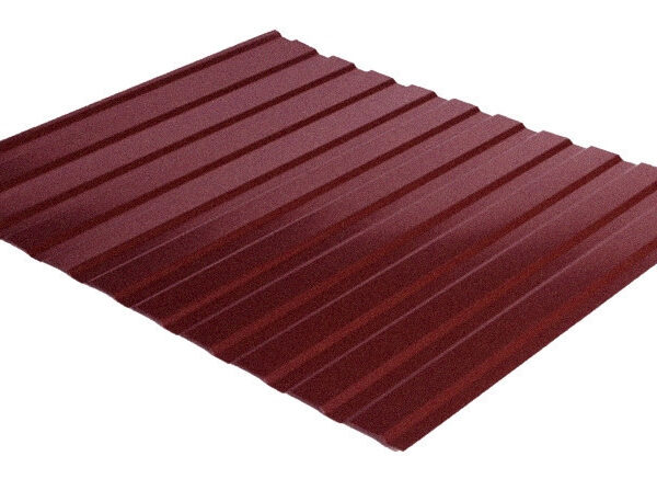 Профнастил фасадный С-10 (цвет 3011 - красный, глянец) металл Китай