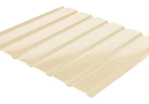 Профнастил фасадный, стеновой С-18 (цвет 1015 - бежевый, глянец) металл Китай