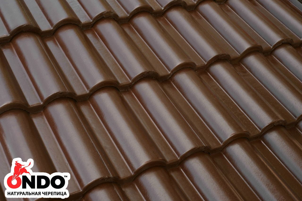 Натуральная черепица ONDO Marron (ОНДО коричневый) 1 Натуральная черепица ONDO Marron (ОНДО коричневый)
