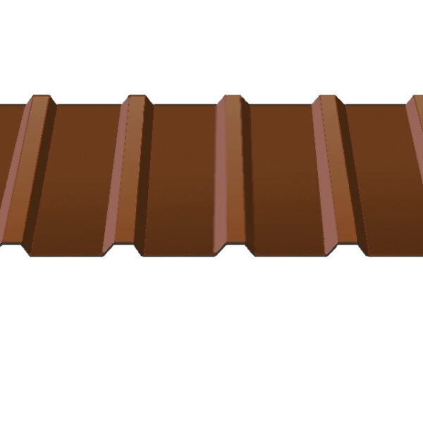 Профнастил кровельный С-18 (цвет 8017 - коричневый, глянец) металл Китай