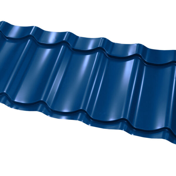 Металлочерепица Польская Blachy Pruszynski Szafir 350 РАЛ 5010 0.5 mm
