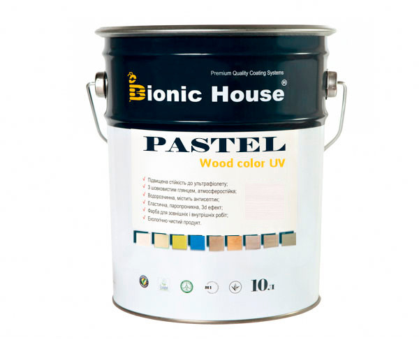 Краска для дерева PASTEL Wood Color Bionic-House 10л Арктик Р201