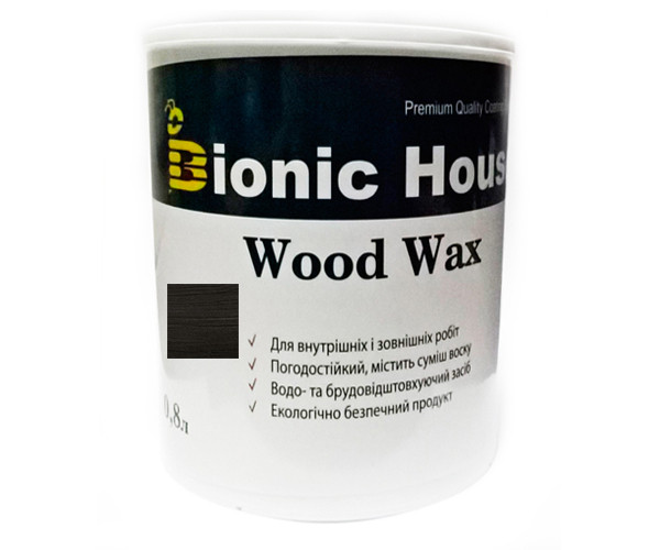 Краска для дерева WOOD WAX Bionic-House 0,8л Черное дерево А120