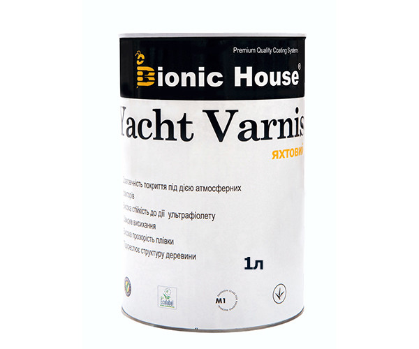 Яхтный лак Bionic-House 1л Бесцветный
