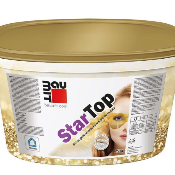 Baumit StarTop Декоративная фасадная штукатурка барашек для ярких цветов 1,5 к 25 кг
