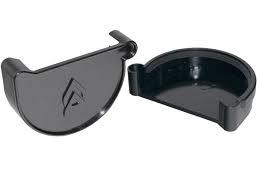 Заглушка правая жёлоба ProAQUA Ø150 мм графит (Система 150/110)