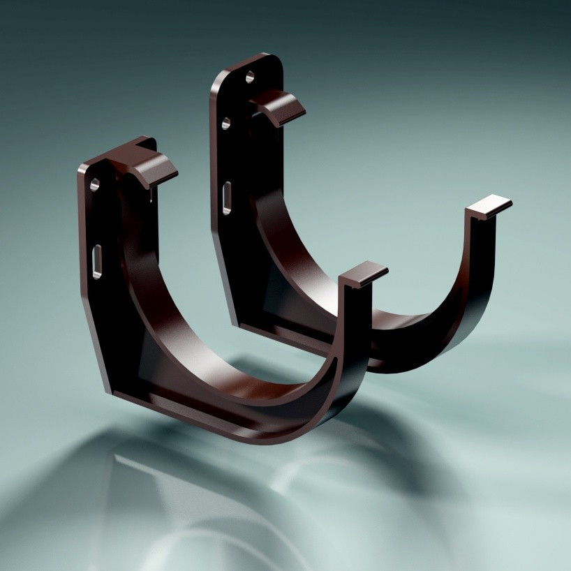 Торцевой кронштейн желоба ProAQUA Ø150 мм коричневый 1 Торцевой кронштейн желоба ProAQUA Ø150 мм коричневый