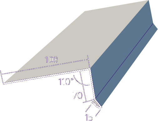 Карнизная планка оцинкованная 0,5 мм - капельник для плоских кровель