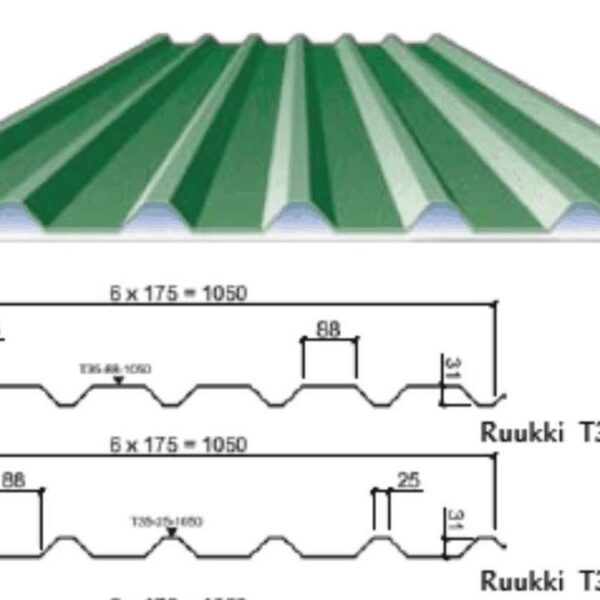 Профнастил RanTech T-35 RAL 8017 mat 0,43 мм.