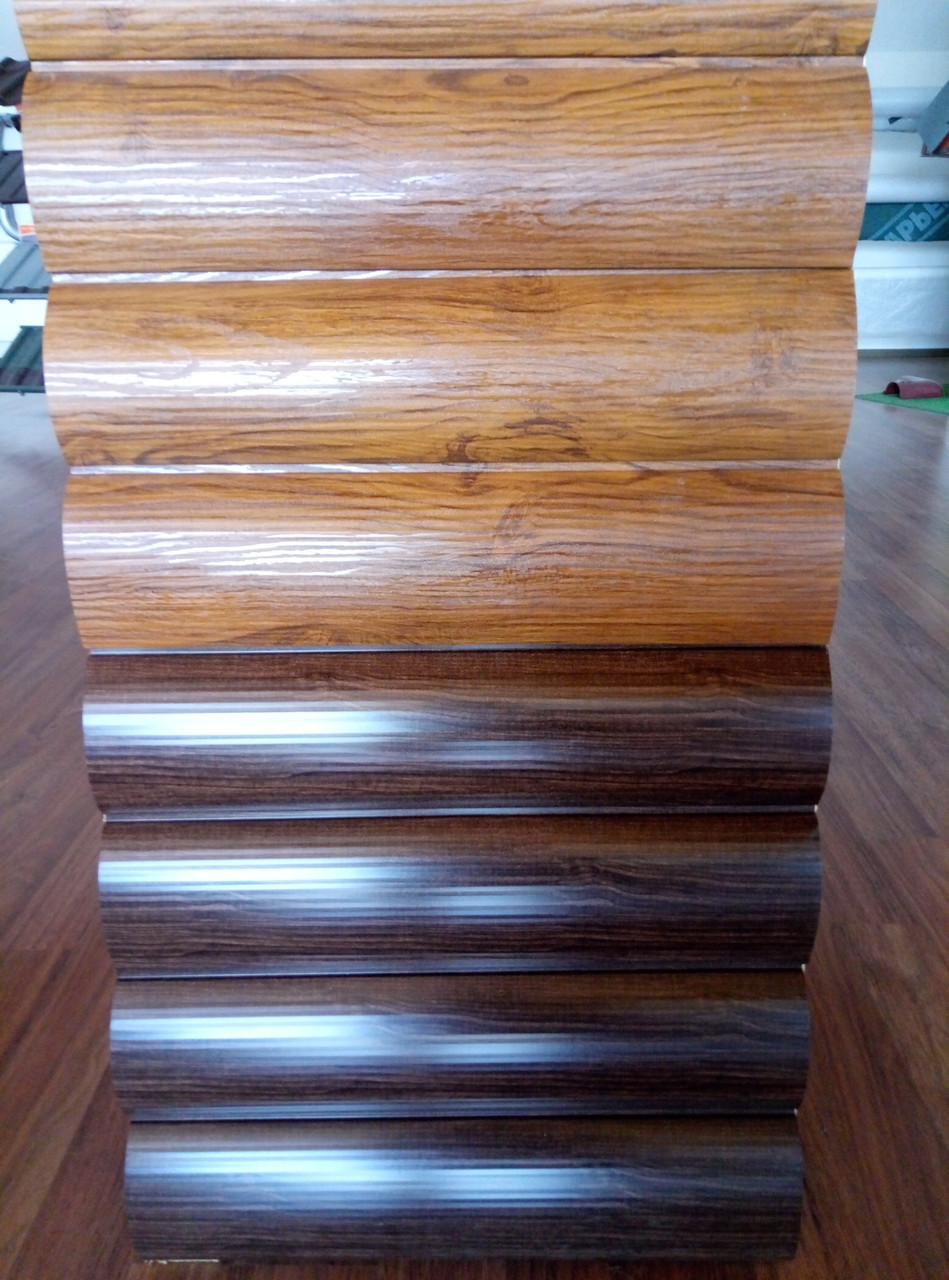 Металлосайдинг Блок-хаус марокканский орех Printech 0,4 мм Термастил Китай 1 Металлосайдинг Блок-хаус марокканский орех Printech 0,4 мм Термастил Китай