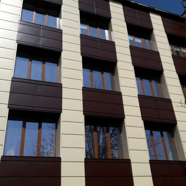 Кассеты фасадные Classic - (521 x 1250 х 0.9) мм RAL 8017