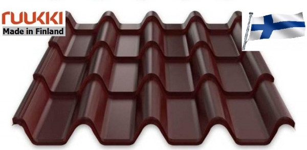 Металлочерепица Ruukki Armorium Rough Matt RR 887 , Ruukki 30