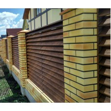 Двухслойный забор Жалюзи SMART 40 120 ВЕНГЕ