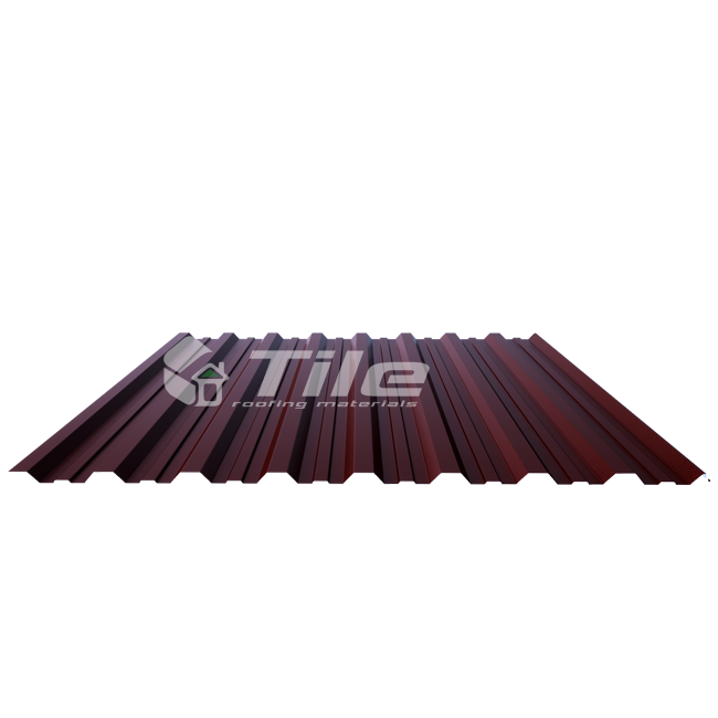 Профнастил Кровельный Н -20 "Тайл" RAL 8017 (коричневый) PEMA 0,5 мм 1 Профнастил Кровельный Н -20 "Тайл" RAL 8017 (коричневый) PEMA 0,5 мм