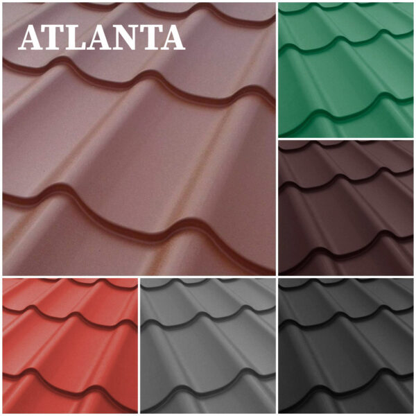 Металлочерепица Атланта Сталекс Профи RAL 8017 (коричневая) 0,45 мм глянец 8017 Словакия.