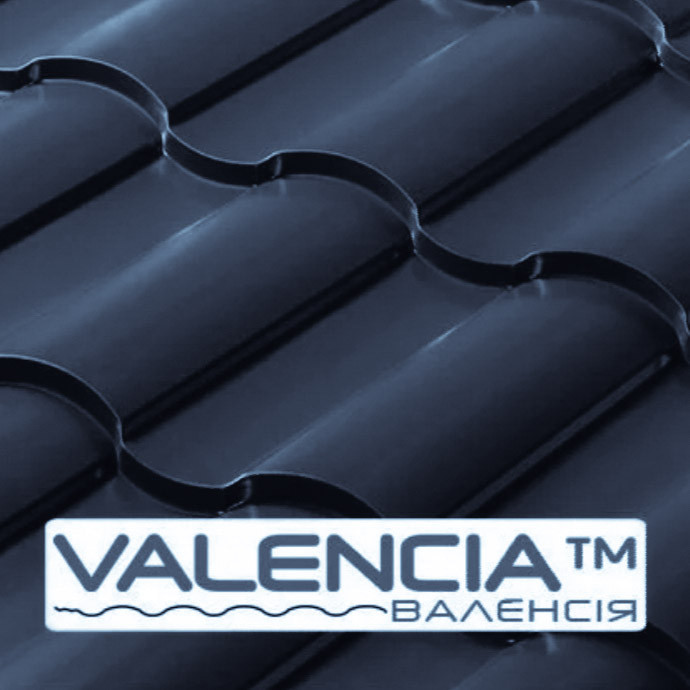 Металлочерепица VALENCIA 0,45 мм PEMA RAL 7024 Optima Steel 1 Металлочерепица VALENCIA 0,45 мм PEMA RAL 7024 Optima Steel
