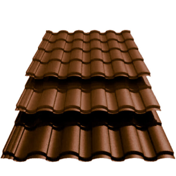 Металлочерепица VALENCIA 350/20 0,45*1195 PEMA RAL 8017 Италия