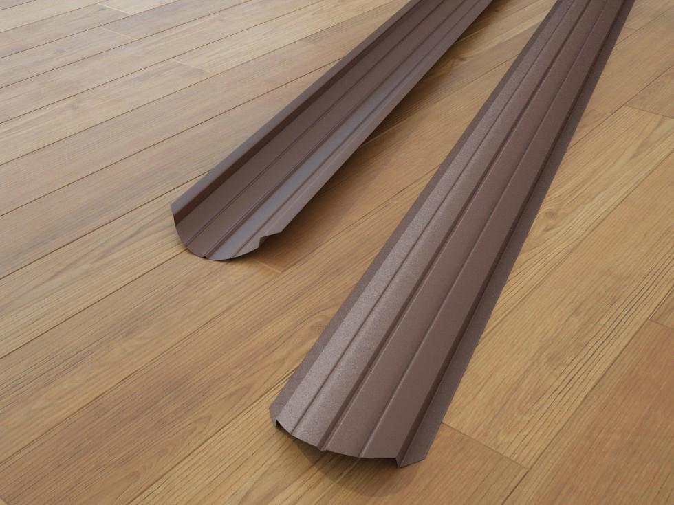 Металлический штакетник 0,5 мм полукруглый Ral 8017 ( Двухсторонний матовый) 1 Металлический штакетник 0,5 мм полукруглый Ral 8017 ( Двухсторонний матовый)