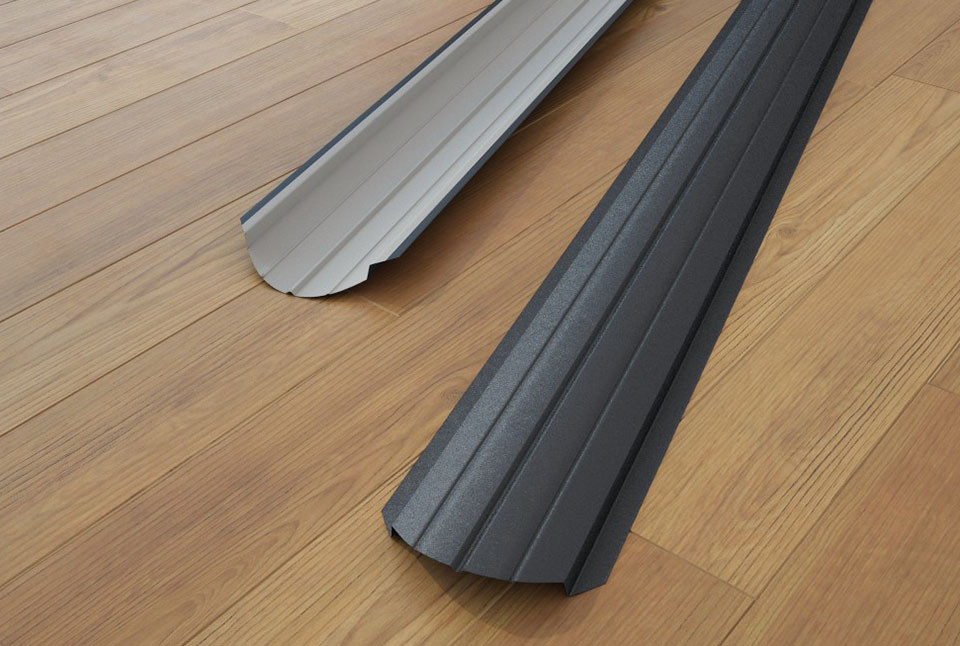 Металлический штакетник 0,5 мм полукруглый Ral 7024 ( Двухсторонний матовый) 1 Металлический штакетник 0,5 мм полукруглый Ral 7024 ( Двухсторонний матовый)