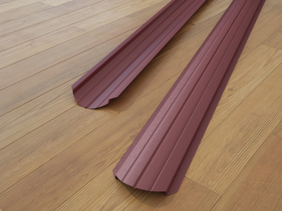 Металлический штакетник 0,5 мм полукруглый Ral 3005 ( Двухсторонний матовый) 1 Металлический штакетник 0,5 мм полукруглый Ral 3005 ( Двухсторонний матовый)