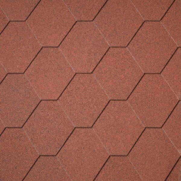 Бітумна черепиця Superglass Hex (10) Tile Red