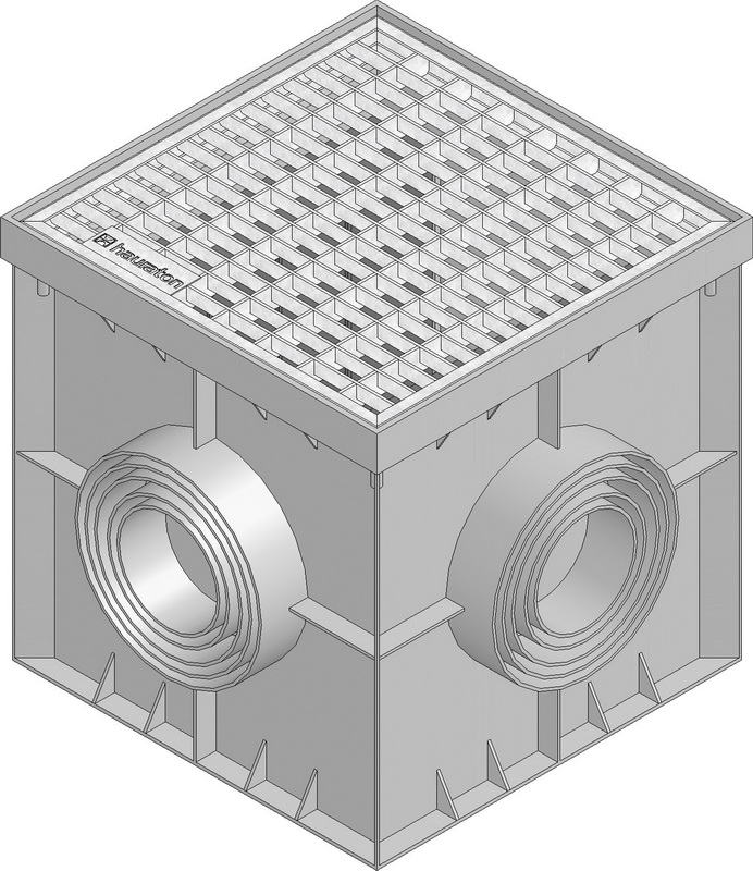 Точечний дренаж HAURATON Recyfix Point 30/30 (300х 300х 300), PE-PP (сірий) з пластик. корзиною для сміття, 1 Точечний дренаж HAURATON Recyfix Point 30/30 (300х 300х 300), PE-PP (сірий) з пластик. корзиною для сміття,