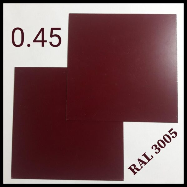 Гладкий лист с полимерным покрытием Ral 3005 0,45 мм (Глянец) "SeAH Steel"