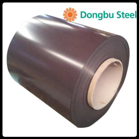 Рулонная сталь "Dongbu Steel" ( Корея ) 0,45мм — гладкий лист с полимерным покрытием RAL 8017