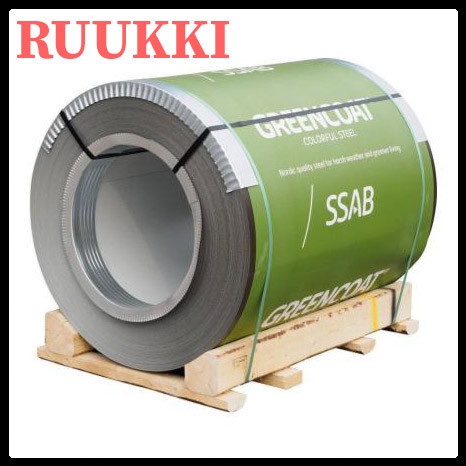Тонколистовая рулонная сталь" 0,5 мм SSAB" с полимерным покрытием .