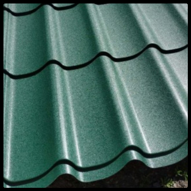 Металлочерепица 0,45 "Rauni Premium" RAL 6005 MAT (зелёная) , Южная Корея 1 Металлочерепица 0,45 "Rauni Premium" RAL 6005 MAT (зелёная) , Южная Корея