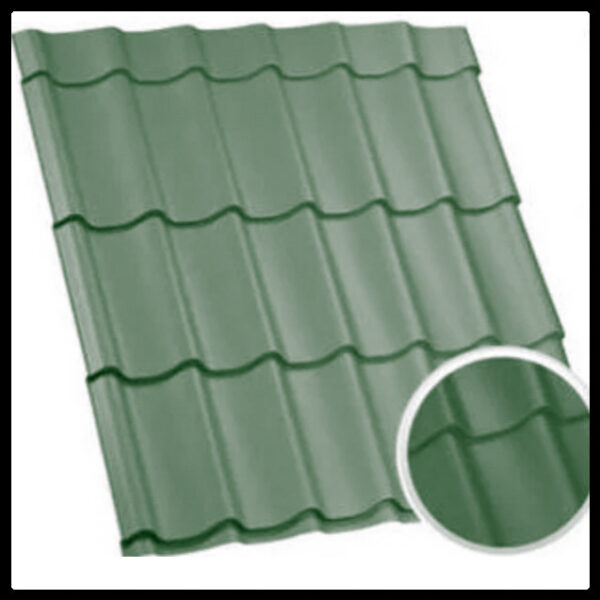 Металлочерепица ArcelorMittal (Арсенал) RAL 6005 / 0,5 мм / PEMA / Zn-200