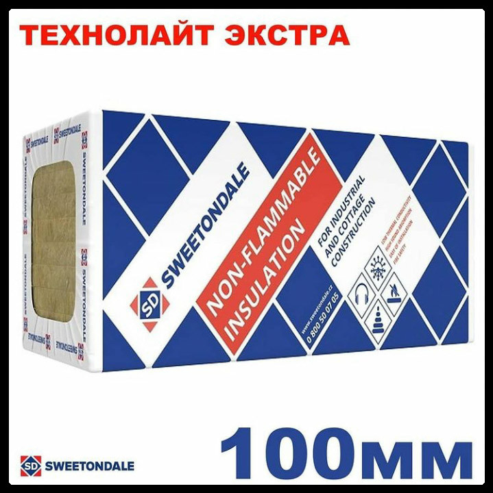 Технолайт Экстра 100 мм Базальтовый Утеплитель 1 Технолайт Экстра 100 мм Базальтовый Утеплитель